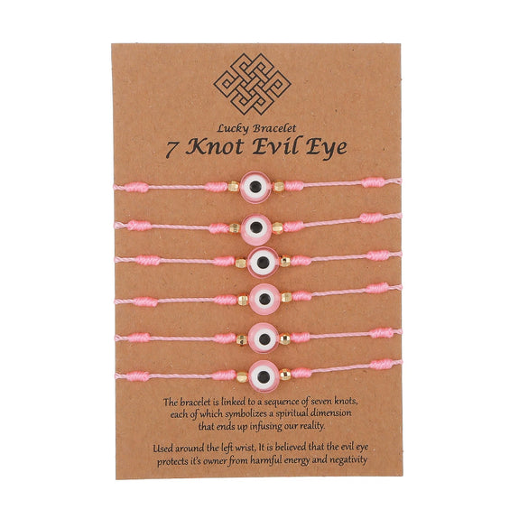 Woven Adjustable Friendship Bracelet Geometric Electroplating Red Blue Black Unisex