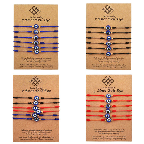 Woven Adjustable Friendship Bracelet Geometric Electroplating Red Blue Black Unisex
