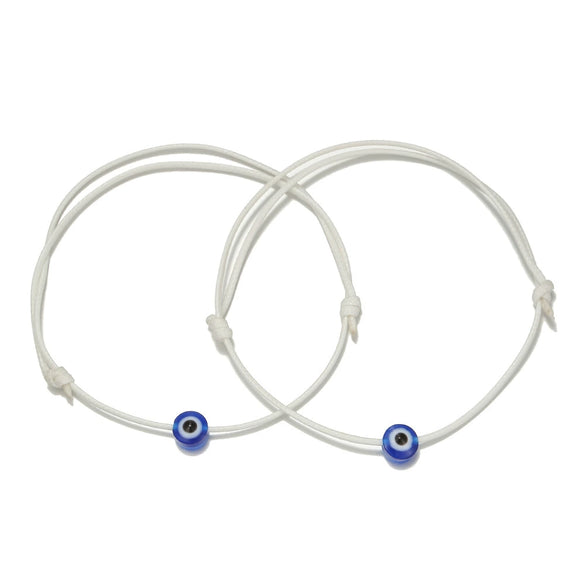 Woven Adjustable Friendship Bracelet Geometric Electroplating Red Blue Black Unisex