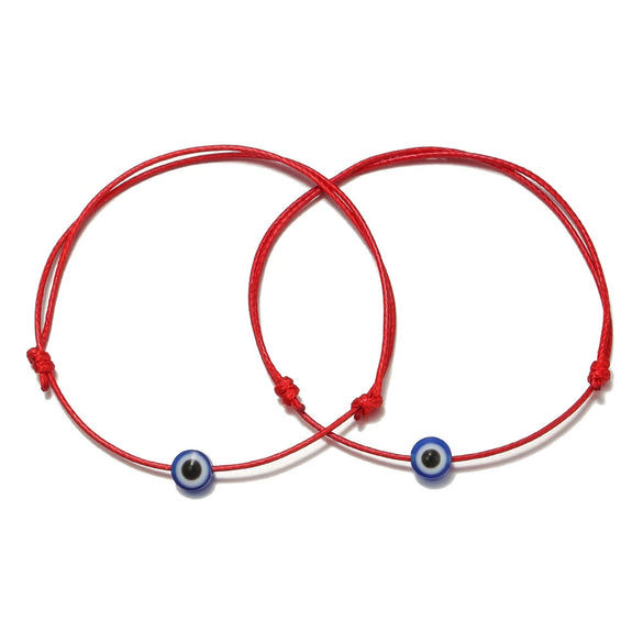 Woven Adjustable Friendship Bracelet Geometric Electroplating Red Blue Black Unisex