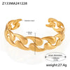 Woven Bracelet 316L Stainless Steel Geometric 18K Gold Plated