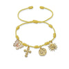 Woven Bracelets Cord Material Shells Turtles Crabs Love Geometric Electroplating Style Women's
