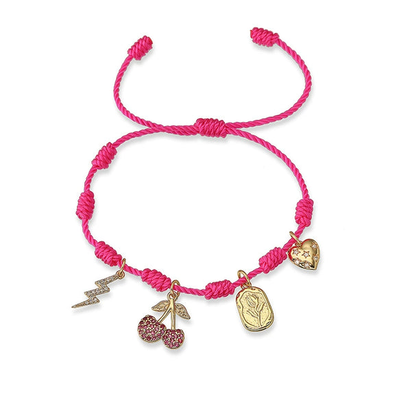 Woven Bracelets Cord Material Shells Turtles Crabs Love Geometric Electroplating Style Women's