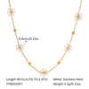 Woven Flower Stainless Steel Necklace Bracelet Suit With Pvd Furnace Vacuum Real Gold Plating Minimalist Style Jewelry
