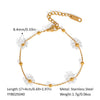Woven Flower Stainless Steel Necklace Bracelet Suit With Pvd Furnace Vacuum Real Gold Plating Minimalist Style Jewelry
