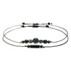 Woven Handmade Beaded Stone Bracelet With Cylindrical Amethyst Tiger Eye Rose Quartz Black Gallstone Black Agate For Couple Friendship