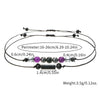 Woven Handmade Beaded Stone Bracelet With Cylindrical Amethyst Tiger Eye Rose Quartz Black Gallstone Black Agate For Couple Friendship