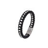 Woven Stainless Steel Geometric Spliced Bracelet With Magnetic Clasp Electroplated Fashion Bracelet For Women