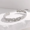 Woven Titanium Steel And Stainless Steel Open Bracelet For Women With Electroplating Treatment Joker Inspired Jewelry Wholesale