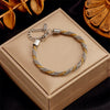 Woven Two Color Titanium Steel Geometric Design Electroplated Unisex Bracelet Mesh Jewelry