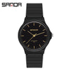 Wrist Watch Tpu Strap Abs Case Acrylic Mirror Round Dial For Female High School Students Leisure Style