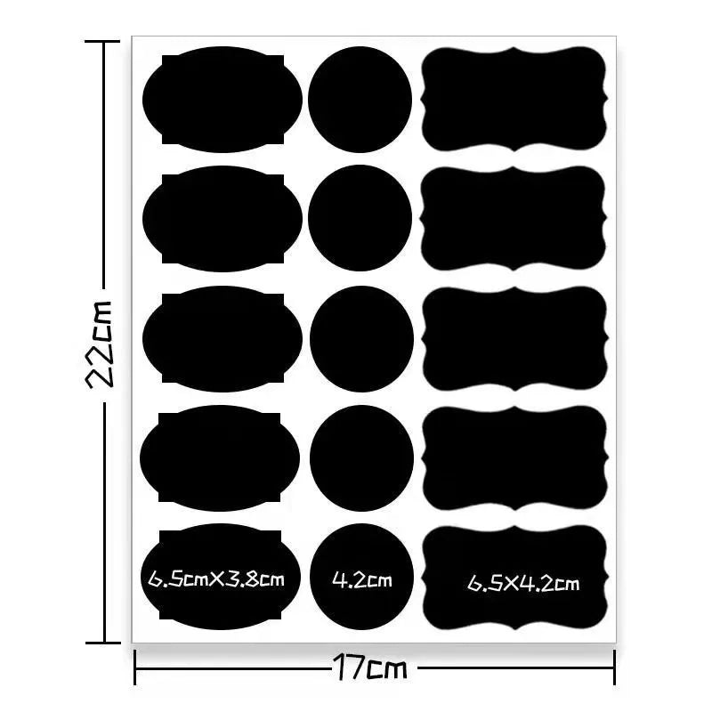 Writable Removable Pvc Waterproof Blackboard Paste Label Sticker