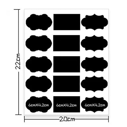 Writable Removable Pvc Waterproof Blackboard Paste Label Sticker