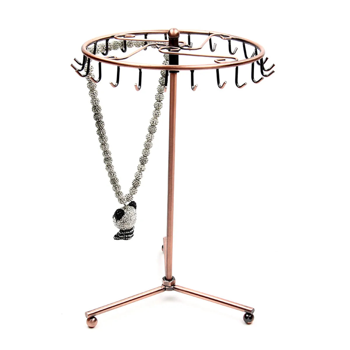 Wrought Iron Jewelry Display Stand Rotating Necklace Storage Rack Hanging Earrings Jewelry Stand  Wholesale