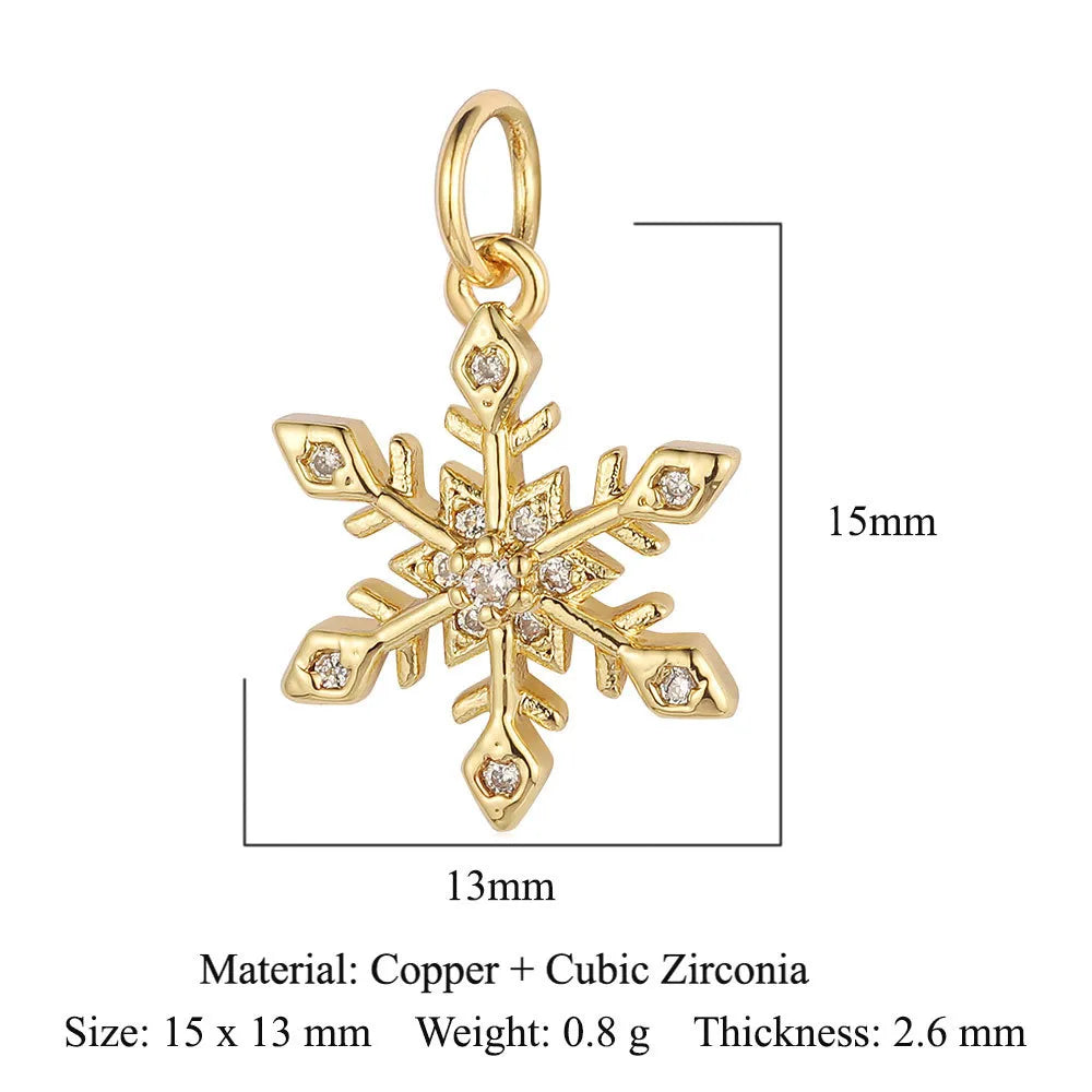 1 Piece Copper Zircon 18K Gold Plated Sun Star Eye