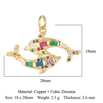 1 Piece Copper Zircon 18K Gold Plated Sun Star Eye