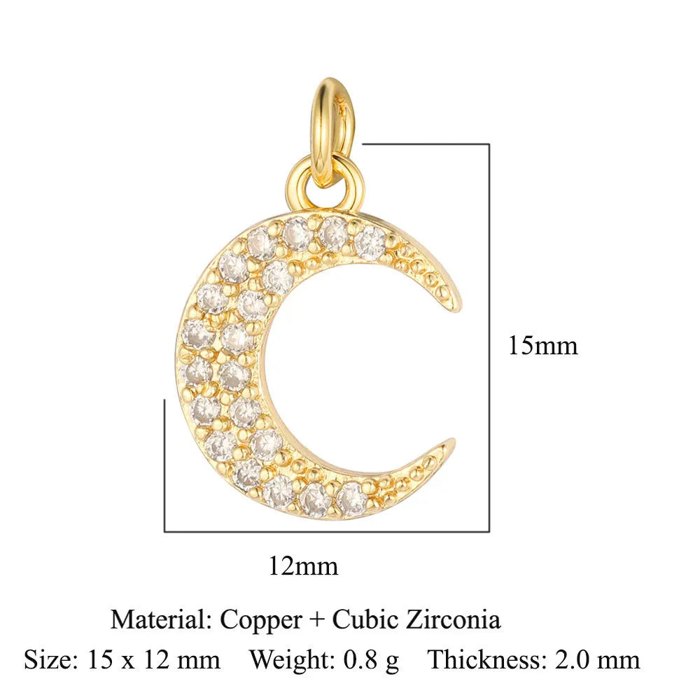 1 Piece Copper Zircon 18K Gold Plated Sun Star Eye