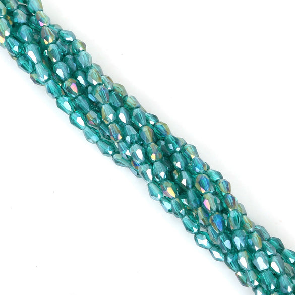 4X6mm Straight Hole Cut Glass Drop Beads Diy Jewelry Beading Accessories Loose Beads Wholesale