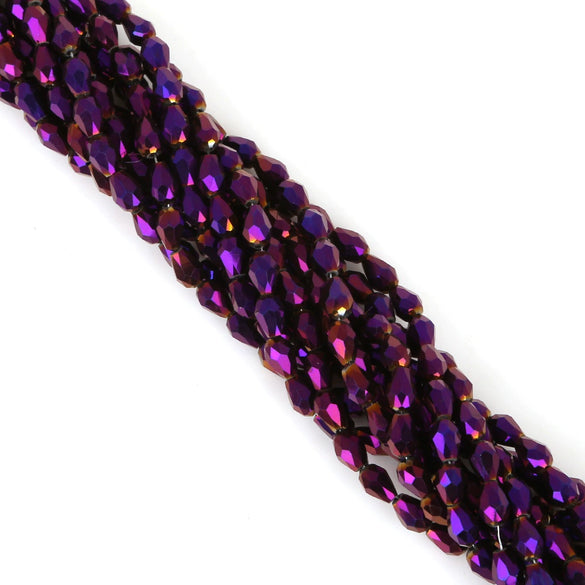 4X6mm Straight Hole Cut Glass Drop Beads Diy Jewelry Beading Accessories Loose Beads Wholesale