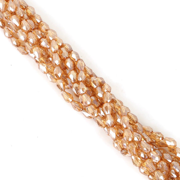 4X6mm Straight Hole Cut Glass Drop Beads Diy Jewelry Beading Accessories Loose Beads Wholesale