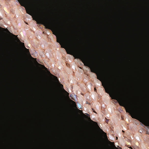 4X6mm Straight Hole Cut Glass Drop Beads Diy Jewelry Beading Accessories Loose Beads Wholesale