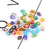 4X6mm Straight Hole Cut Glass Drop Beads Diy Jewelry Beading Accessories Loose Beads Wholesale