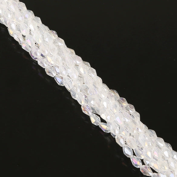 4X6mm Straight Hole Cut Glass Drop Beads Diy Jewelry Beading Accessories Loose Beads Wholesale