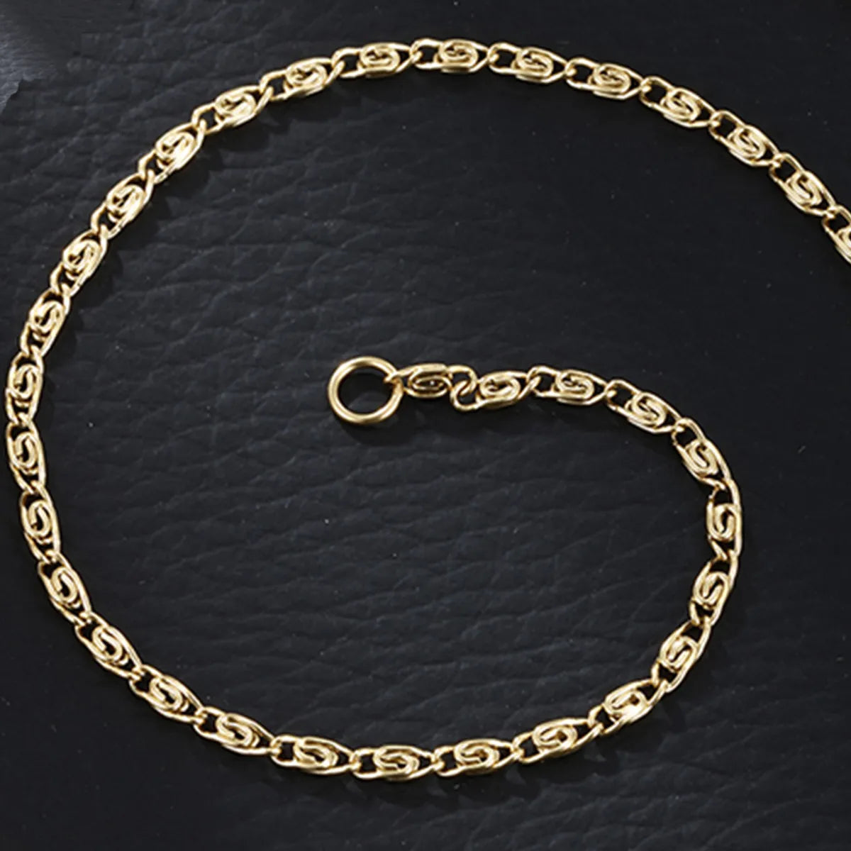 Xuping Modern Style Solid Color Stainless Steel Plating Chain 14k Gold Plated Necklace