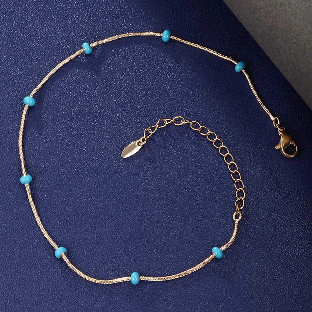 XUPING Simple Style Geometric Alloy Copper Alloy Enamel 18K Gold Plated Women's Anklet