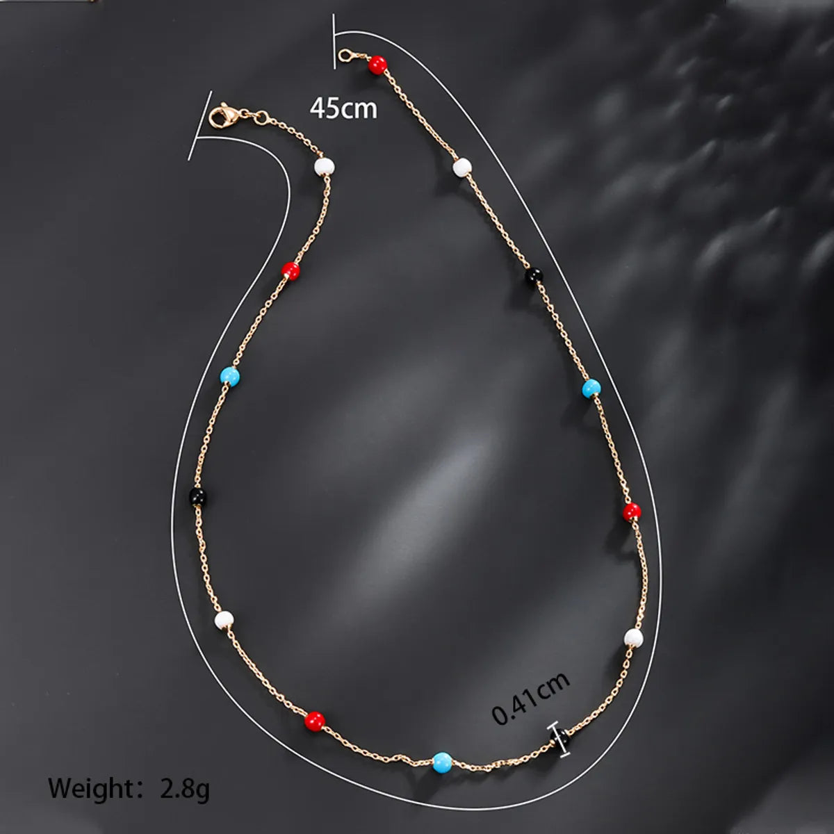 Xuping Simple Style Multicolor 18k Gold Plated Alloy Wholesale Necklace