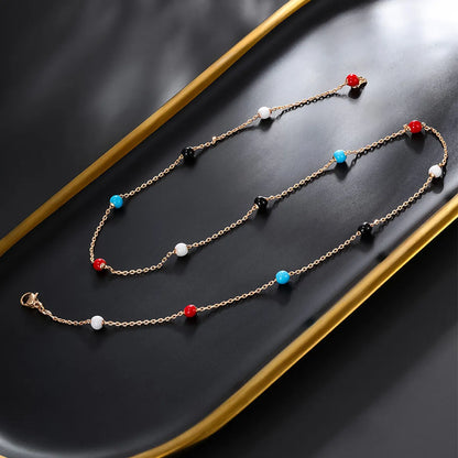 Xuping Simple Style Multicolor 18k Gold Plated Alloy Wholesale Necklace