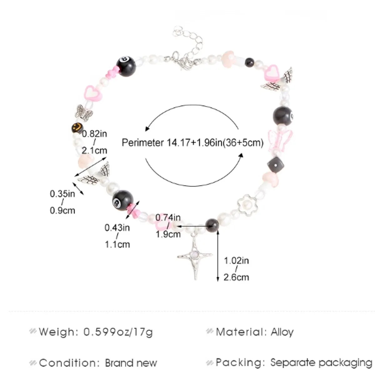 Y2K Elegant Heart Shape Flower Butterfly Artificial Pearl Alloy Wholesale Pendant Necklace