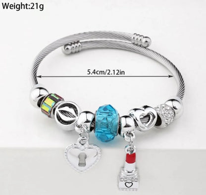 Y2K Swan Shell Key 304 Stainless Steel Alloy Plastic Wholesale Bangle