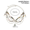 Wholesale Jewelry Y2K Sweet Star Butterfly Alloy Turquoise Iron Beaded Knitting Enamel Layered Necklaces
