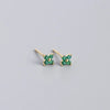 Fashion Flower Plating Gem Earrings Ear Studs