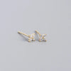 Fashion Flower Plating Gem Earrings Ear Studs