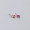 Fashion Flower Plating Gem Earrings Ear Studs