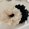 Zhao Lusi  White Ballet Style Hollow Lace Hair Band  Princess Fever Fabric Large Intestine Ring