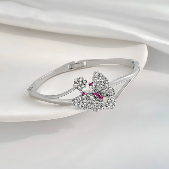 Zinc Alloy Animal Style Electroplated Open Bracelet For Women