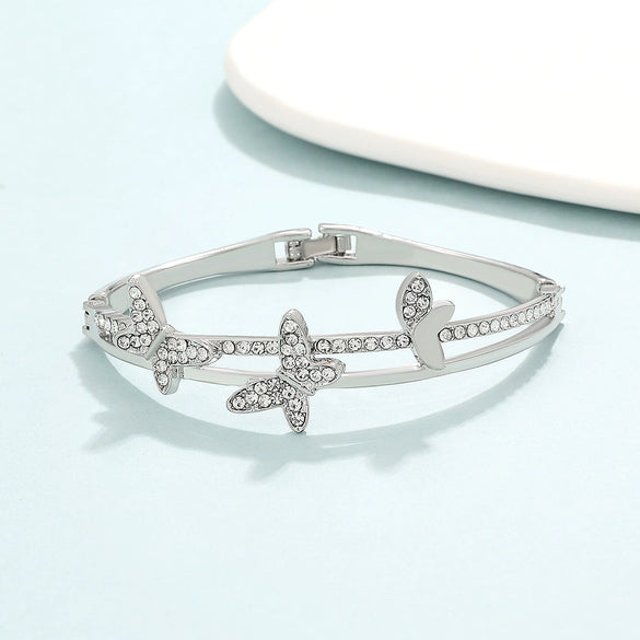 Zinc Alloy Animal Style Electroplated Open Bracelet For Women