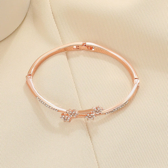Zinc Alloy Animal Style Electroplated Open Bracelet For Women