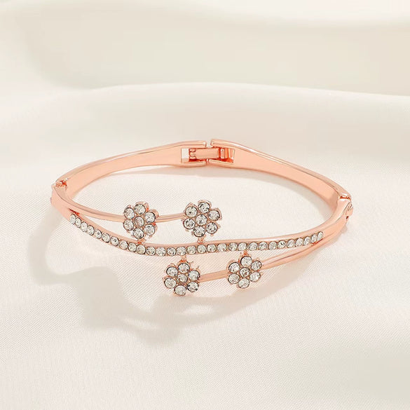 Zinc Alloy Animal Style Electroplated Open Bracelet For Women