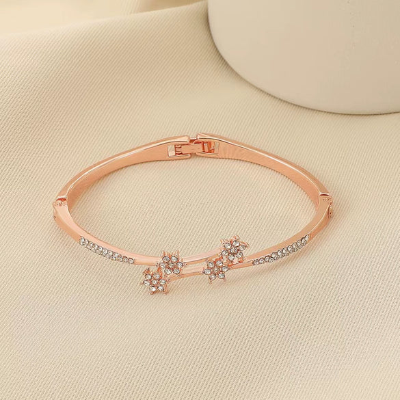 Zinc Alloy Animal Style Electroplated Open Bracelet For Women