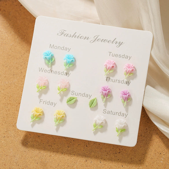 Zinc Alloy Animal Zodiac Butterfly Heart Earrings Set With Electroplating Girly Sweet Elegant Style