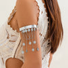 Zinc Alloy Beaded Tassel Arm Chain Arm Ring Electroplated Bohemian Style Women Jewelry