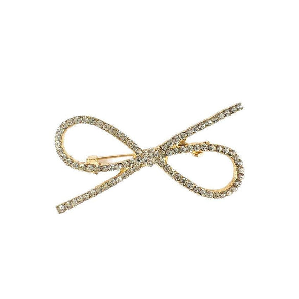 Zinc Alloy Bow Brooch Electroplating Unisex Accessories