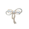 Zinc Alloy Bow Pearl Rhinestone Brooch Electroplating