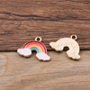 Zinc Alloy Cartoon Rainbow Cloud Pony Pendant With Dripping Oil Electroplated Alloy Jewelry Accessory For Necklace Bracelet And Earrings