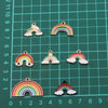 Zinc Alloy Cartoon Rainbow Cloud Pony Pendant With Dripping Oil Electroplated Alloy Jewelry Accessory For Necklace Bracelet And Earrings