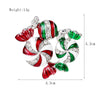 Zinc Alloy Christmas Candy Brooch With Dripping Oil Finish Fruit Food Design Unisex Fashion Clothing Accessory